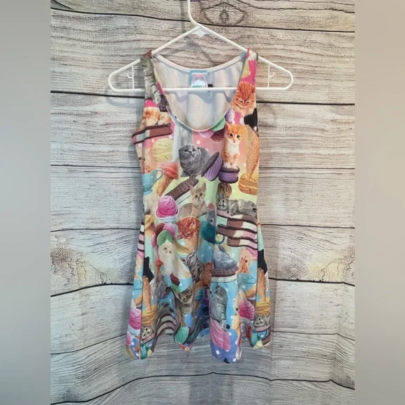 JapanLa | Dresses | Super Adorable Colorful Kitty Cat Kittens Yummy Ice  Cream Dress In M Or S | Poshmark